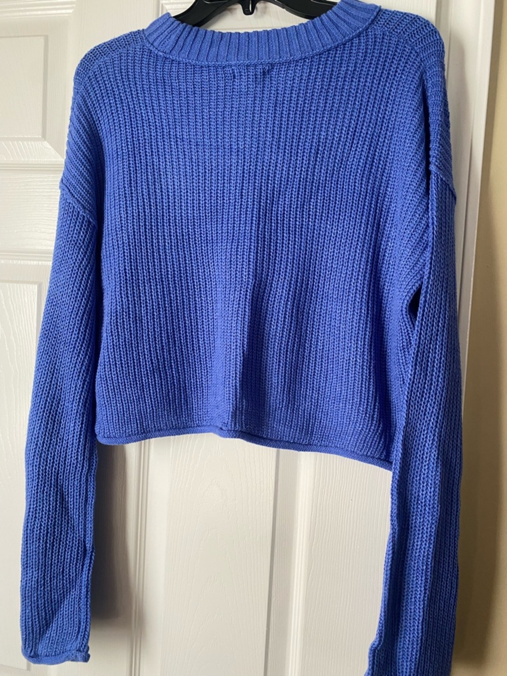 wild fable Cropped Crewneck Sweater in Periwinkle Blue